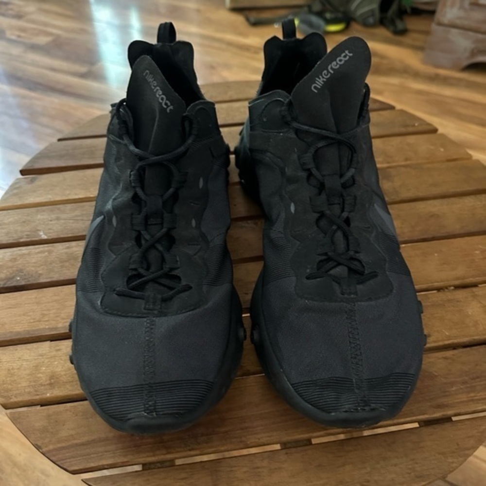 Nike React Element 55 Black Monochrome Size 12.5.… - image 3